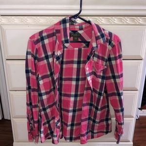 pink plaid flannel